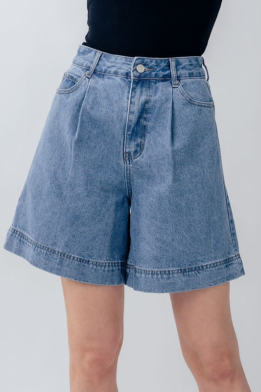 High Waisted Denim Shorts