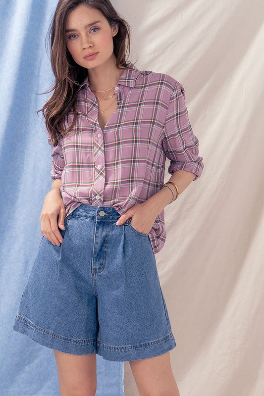 High Waisted Denim Shorts