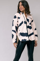 Ink Brush Zip Up Jacket