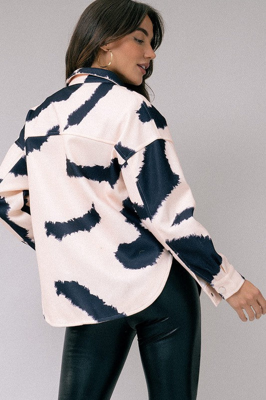 Ink Brush Zip Up Jacket