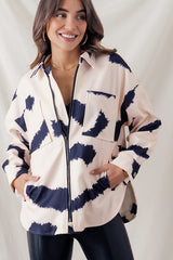 Ink Brush Zip Up Jacket