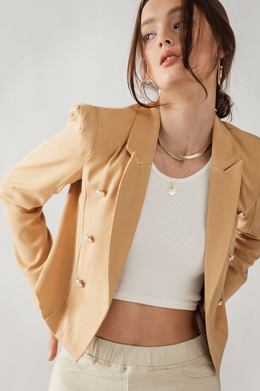 Camel Hardware Blazer