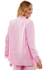 Pink Feather Blazer