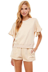 Ruffle Detailed Sweatshirt