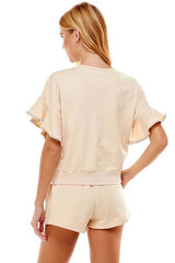 Ruffle Detailed Sweatshirt