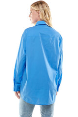 Button-Up Shirt (White, Magenta, Blue, Pink)