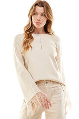 Bell Sleeve Top (Ivory or Poppy)
