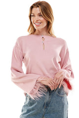 Bell Sleeve Top (Ivory or Poppy)