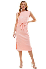 Sequin Shoulder Pad Dress