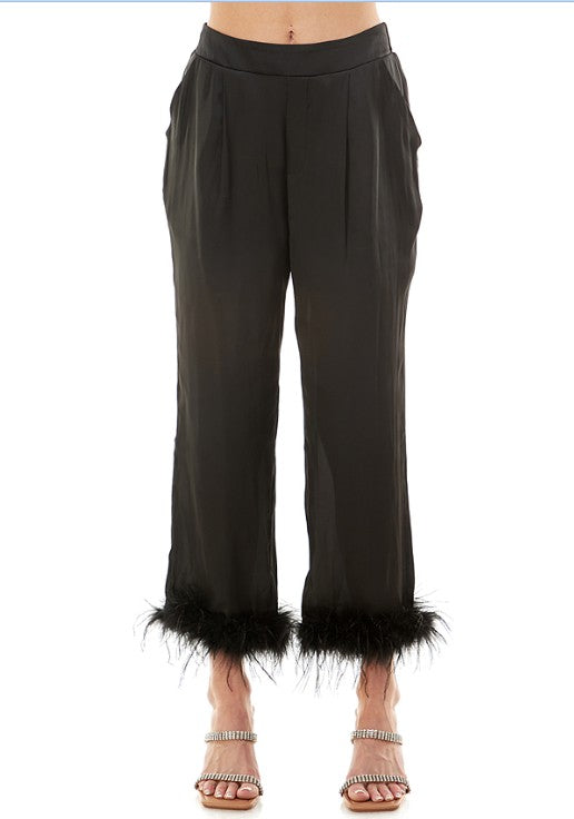 Feather Pants (Green or Black)