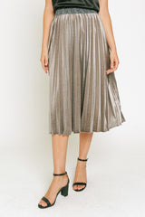 Pleated Velvet Skirt