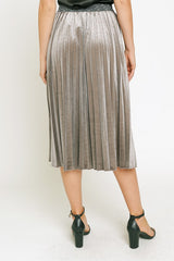 Pleated Velvet Skirt