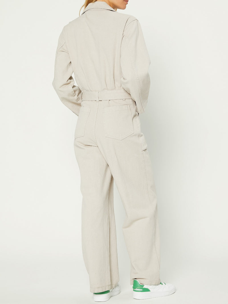Button-Up Utility Pocket Jumpsuit