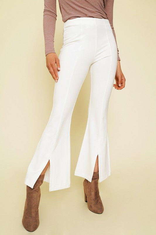 Front Slit Flare Pants