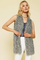 Faux Fur Open Vest
