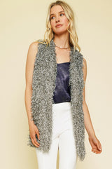 Faux Fur Open Vest