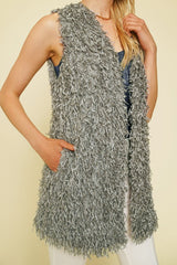 Faux Fur Open Vest
