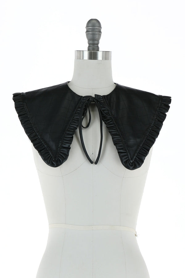 Faux Leather Collar (Black and Brown)