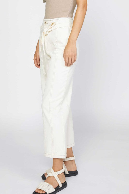 Straight Leg Paneled Pants