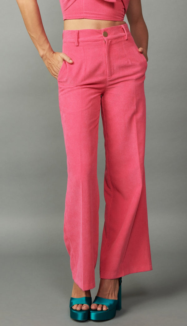 Corduroy High Waisted Wide Pants