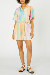 Pastel Gradation Printed Romper