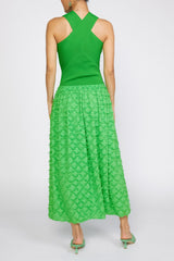 Cross Halter Textured Dress