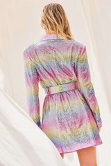 Pink Multi Sequin Dress