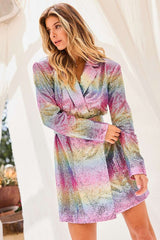 Pink Multi Sequin Dress