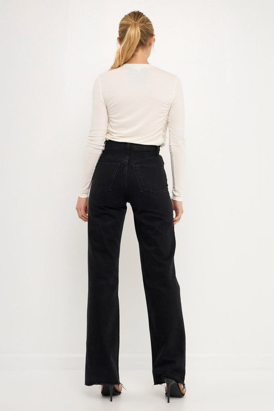 Ruched Side Knit Top