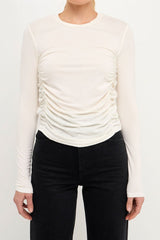 Ruched Side Knit Top