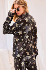 Star Sequin Shirt Blouse