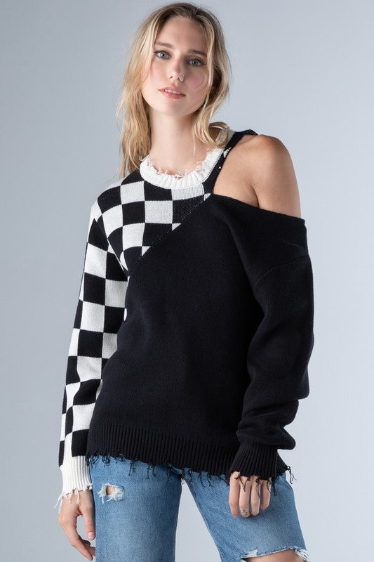 Knit Patchwork Sweater