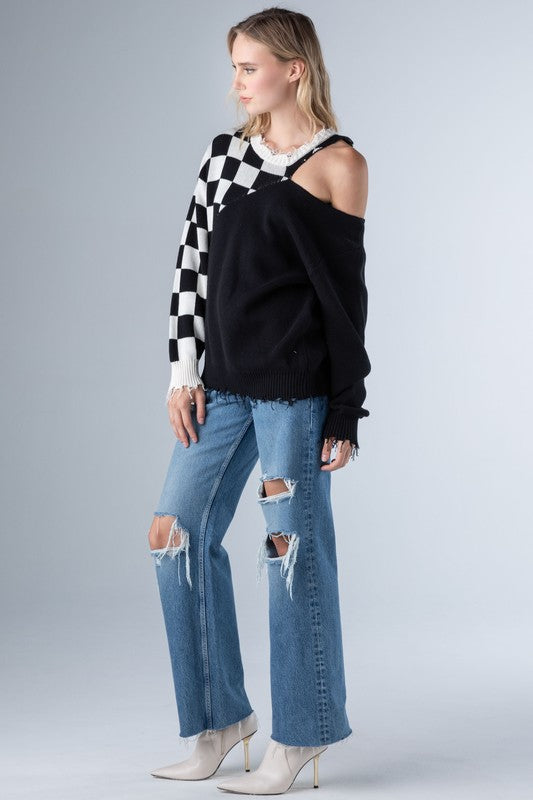 Knit Patchwork Sweater