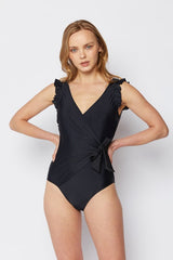 Black One Piece V-Neck