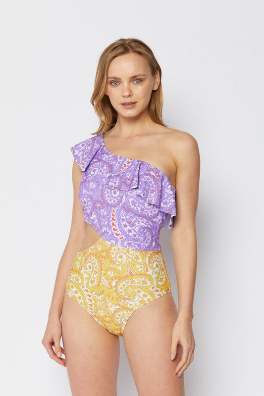 Asymmetric One Shoulder Swimsuit