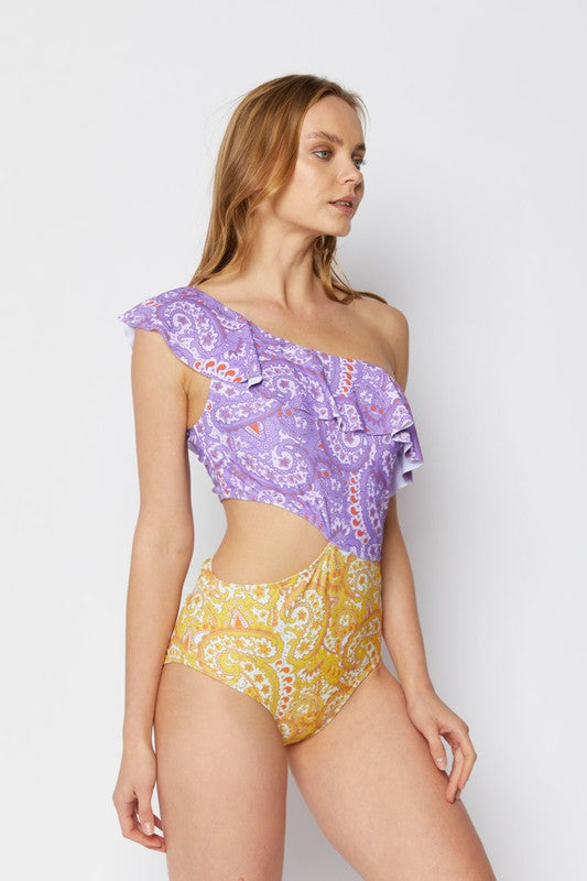 Asymmetric One Shoulder Swimsuit