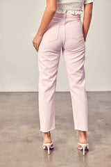 Distressed Color Denim Jeans (Green or Pink)
