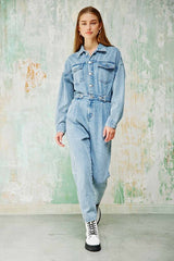 Denim Utility Jumpsuit