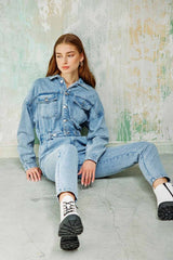 Denim Utility Jumpsuit