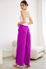 Flowy Wide Leg Trousers (Blue or Violet)