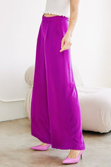 Flowy Wide Leg Trousers (Blue or Violet)