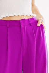 Flowy Wide Leg Trousers (Blue or Violet)