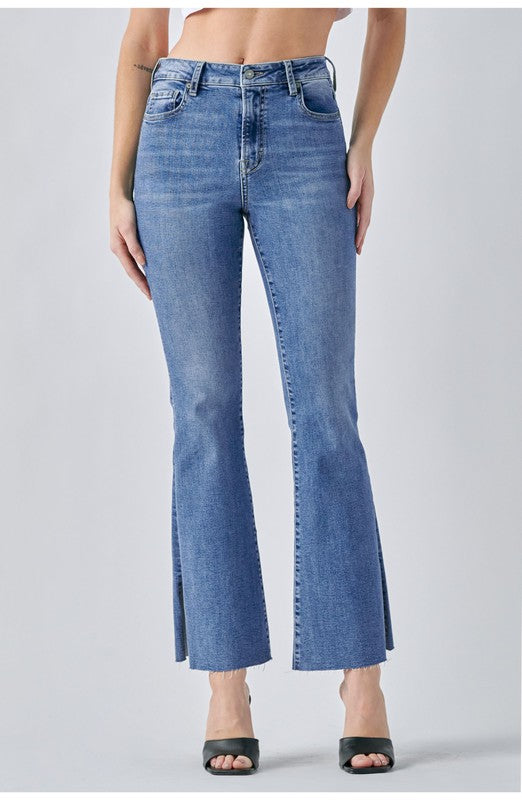 High Rise Flare With Side Slit