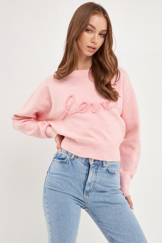Love Chenille Plush Sweater
