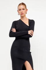 Cut Out Long Sleeve Maxi