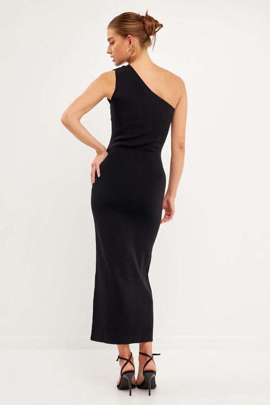 One Shoulder Cut Out Maxi Dress