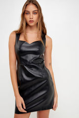 Sweetheart Leather Dress