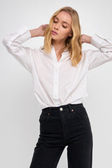 Drop Placket Collared Shirt (Blue or White)