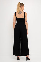 Plisse Twist Jumpsuit (Orange or Black)