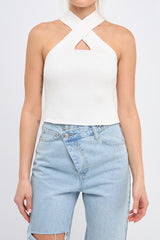 Cross Haltered Tank (Black, Aqua, or Ivory)